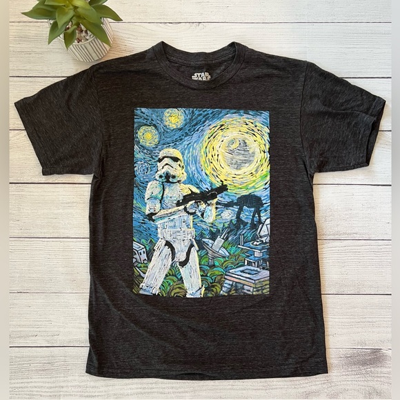 Star Wars Other - Star Wars Van Gogh Style Stormtrooper Tee - Black and Blue